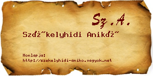 Székelyhidi Anikó névjegykártya