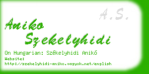 aniko szekelyhidi business card
